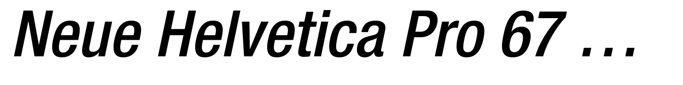 Neue Helvetica Pro 67 Condensed Medium Oblique